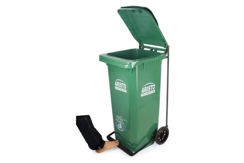 Wheel Plastic Dustbin with Pedal