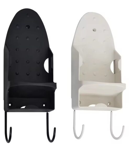 iron board organizer in white and black