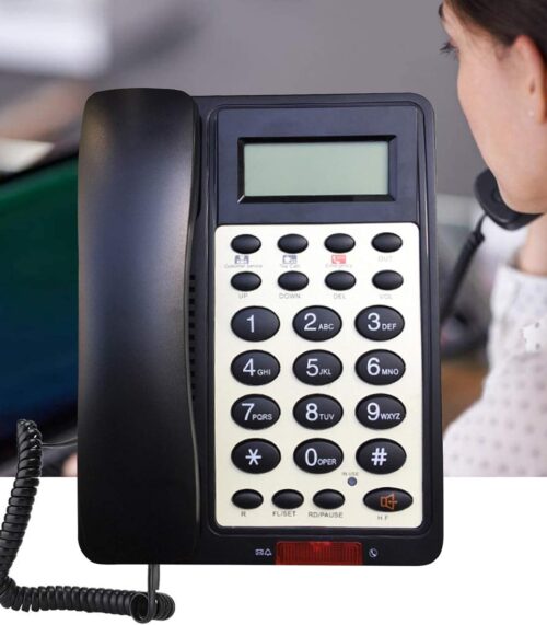 Desktop Corded Telephone In Black